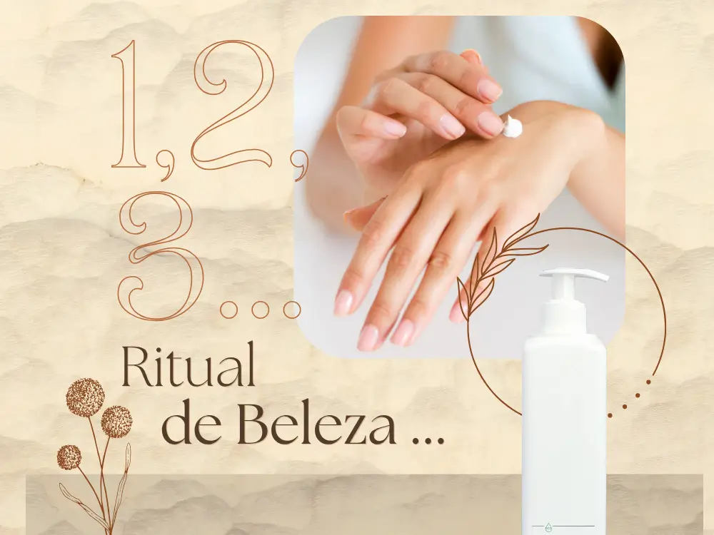 Alt text: “Espaço de autocuidado com produtos naturais para uma rotina de beleza simples e sustentável”